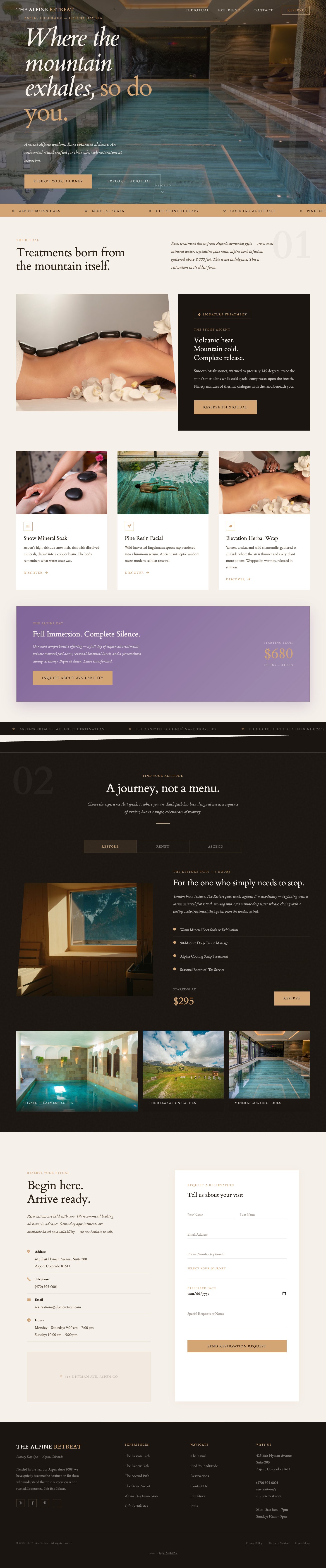 The Alpine Retreat — generated website